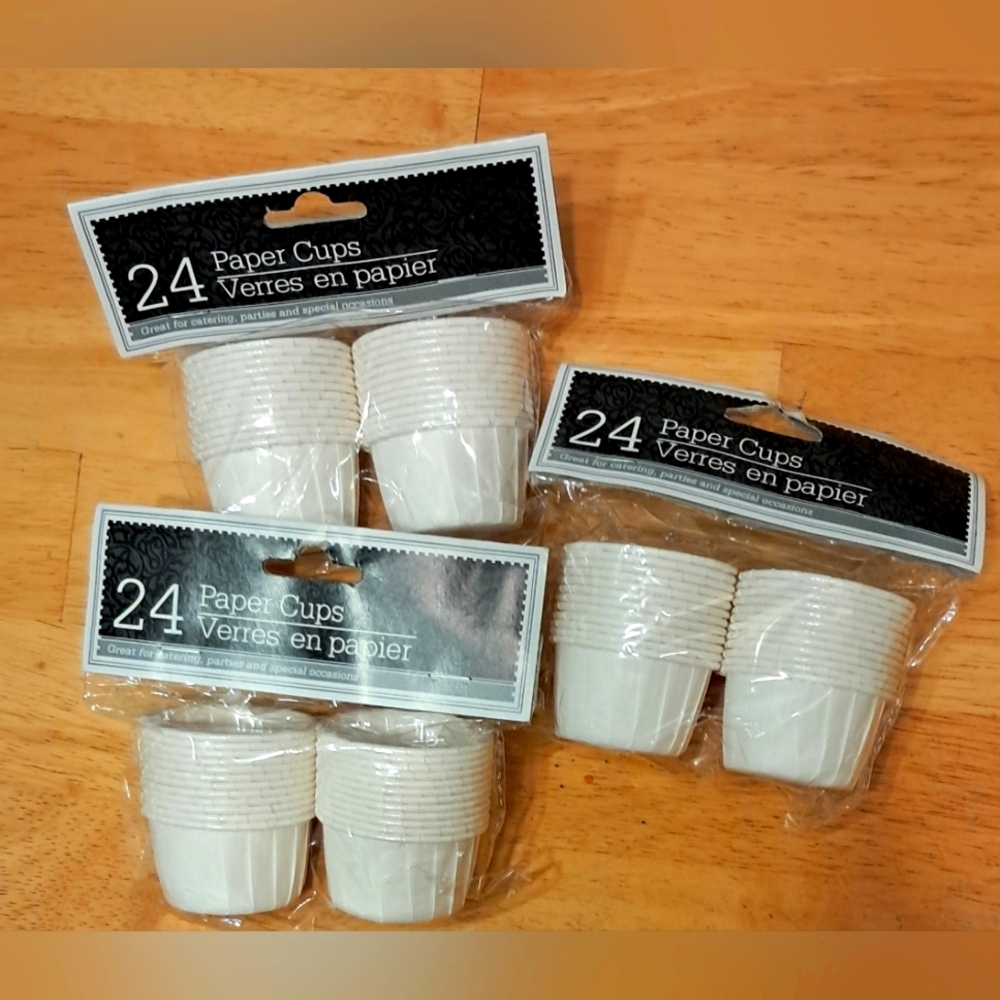 PAPER CUPS (3- 24pks) NIP